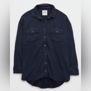 Aerie Lumberjane Waffle Longsleeve Button Down Shirt